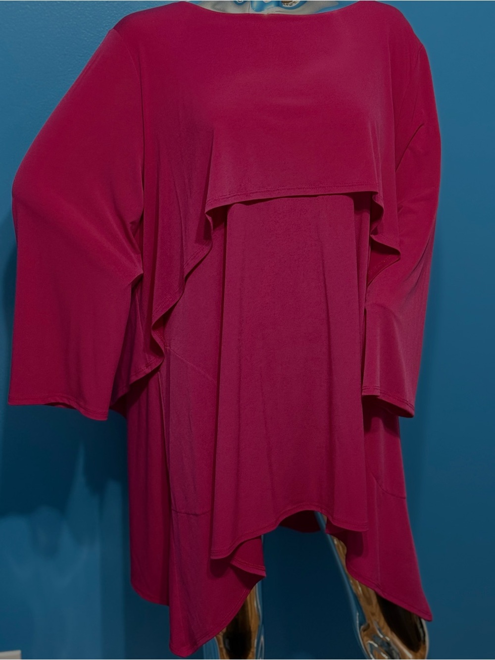 IC by Connie K Women’s Fuchsia Layered Tunic Made in the USA 2X